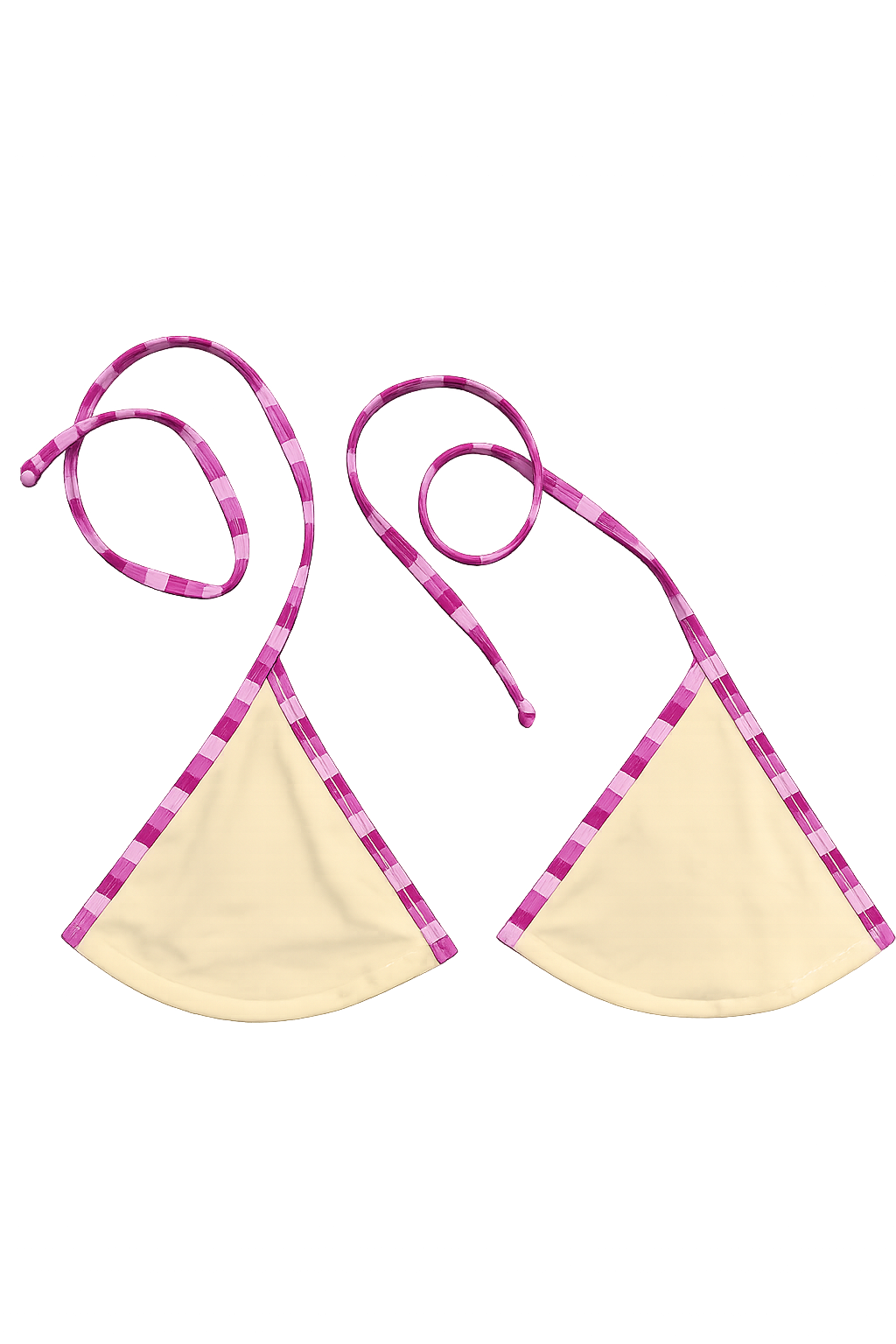 Buttercream n Stripe Bikini Top