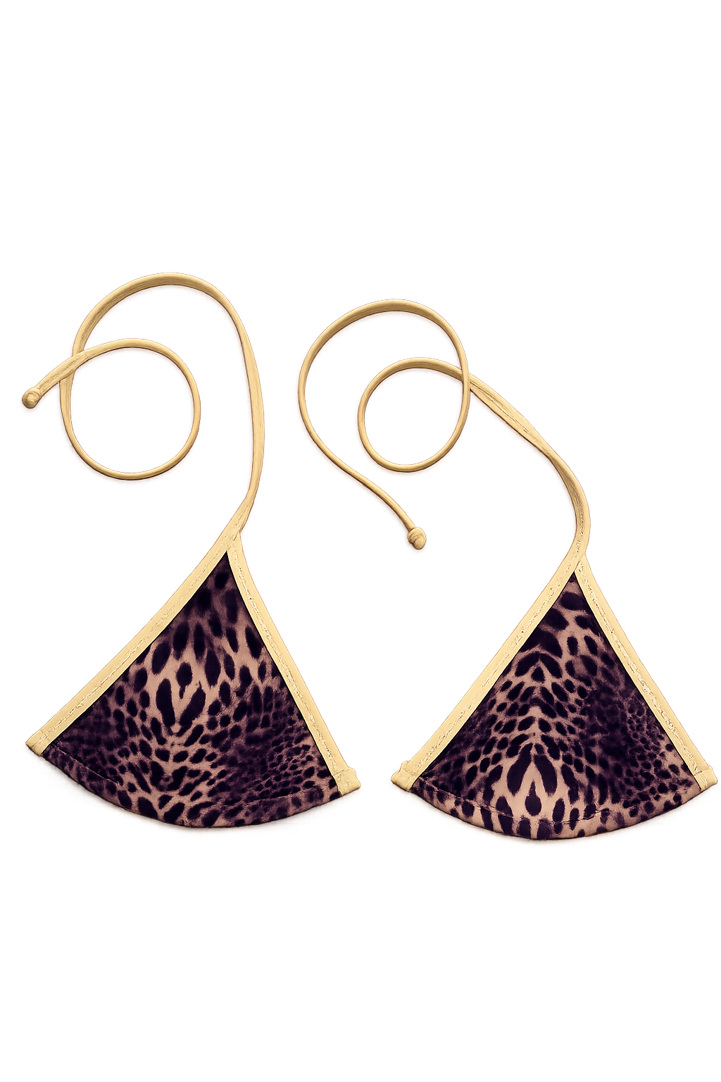 Purple Cheetah Bikini Top