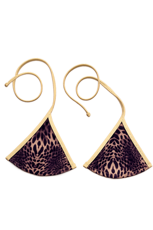 Purple Cheetah Bikini Top