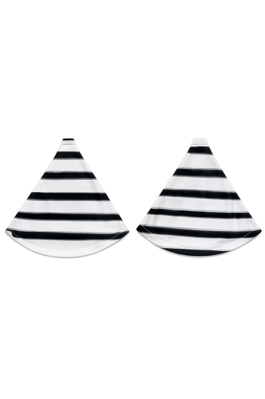 Black Stripe Bikini Top