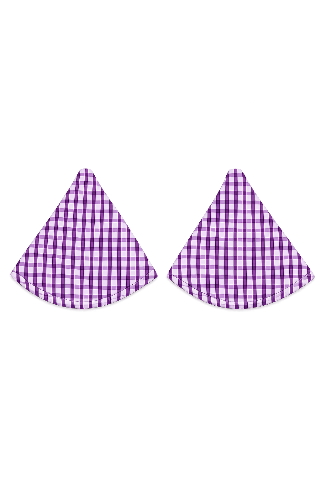 Purple Gingham Bikini Top